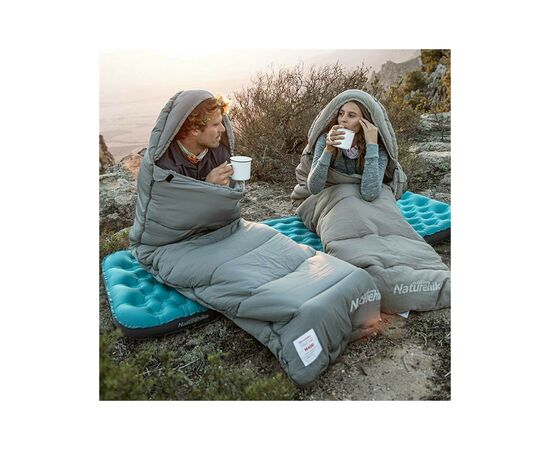 Спальный мешок Naturehike з капюшоном M400 NH20MSD02 (1°C) правий, сірий (6927595701270), изображение 2 Спальный мешок Naturehike з капюшоном M400 NH20MSD02 (1°C) правий, сірий (6927595701270), изображение 2