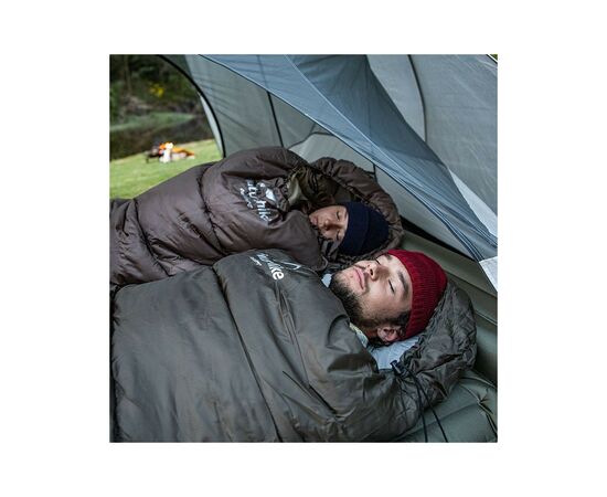 Спальный мешок Naturehike з капюшоном U250S NH20MSD07 (0°C) лівий, коричневий (6927595769294-L), изображение 5