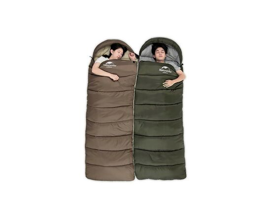 Спальный мешок Naturehike з капюшоном U250S NH20MSD07 (0°C) правий, коричневий (6927595769294-R), изображение 2