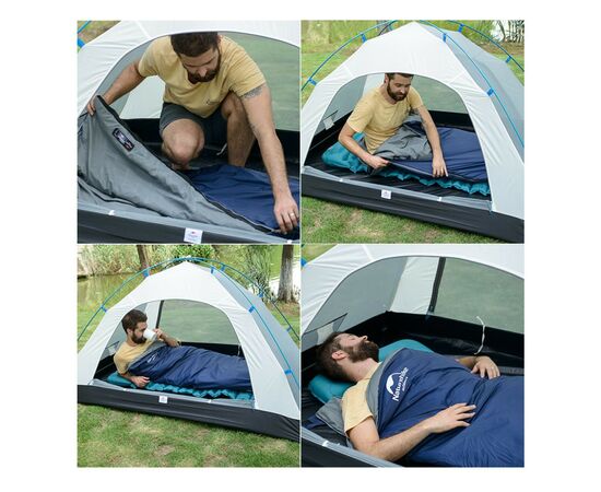 Спальный мешок Naturehike надлегкий LW180 NH21MSD04 правий (15°C) p-p XL темно-блакитний (6927595788172-R), изображение 6 Спальный мешок Naturehike надлегкий LW180 NH21MSD04 правий (15°C) p-p XL темно-блакитний (6927595788172-R), изображение 6