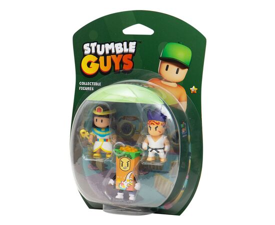 Фигурка Stumble Guys набор коллекционных - Сенсей Фаерфист, Клеопатра, Киллер (SG2020-4)