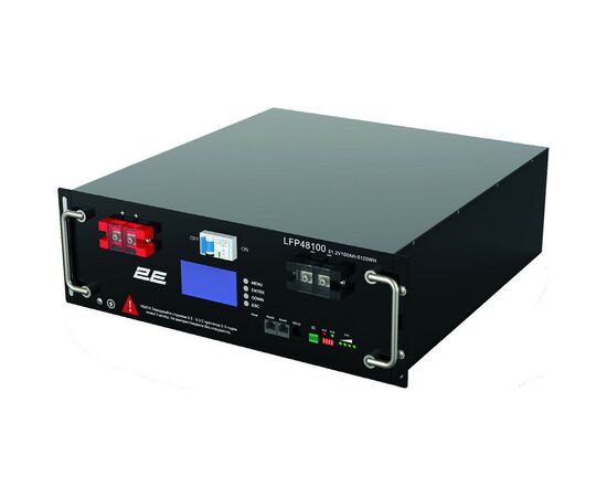 Батарея LiFePo4 2E LiFePO4 48V-100Ah, 19" LCD 16S (2E-LFP48100-LCD)