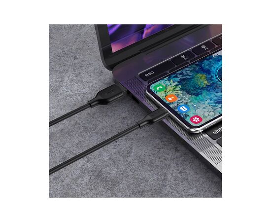 Дата кабель USB 2.0 AM to Type-C 1.0m BX42 Encore 3A Black BOROFONE (BX42CB), изображение 4 Дата кабель USB 2.0 AM to Type-C 1.0m BX42 Encore 3A Black BOROFONE (BX42CB), изображение 4
