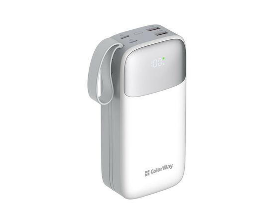 Батарея универсальная ColorWay 30 000 mAh Powerful (USB QC3.0 + USB-C Power Delivery 22.5W) (CW-PB300LPA4WT-PDD), изображение 2 Батарея универсальная ColorWay 30 000 mAh Powerful (USB QC3.0 + USB-C Power Delivery 22.5W) (CW-PB300LPA4WT-PDD), изображение 2