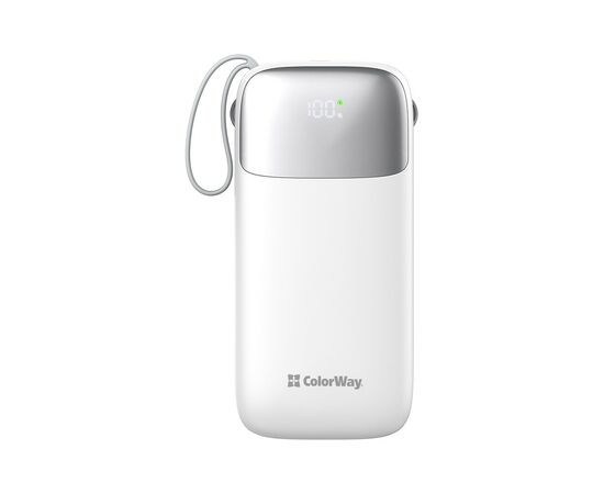 Батарея универсальная ColorWay 30 000 mAh Powerful (USB QC3.0 + USB-C Power Delivery 22.5W) (CW-PB300LPA4WT-PDD), изображение 3 Батарея универсальная ColorWay 30 000 mAh Powerful (USB QC3.0 + USB-C Power Delivery 22.5W) (CW-PB300LPA4WT-PDD), изображение 3