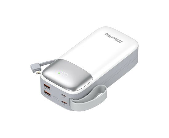 Батарея универсальная ColorWay 30 000 mAh Powerful (USB QC3.0 + USB-C Power Delivery 22.5W) (CW-PB300LPA4WT-PDD), изображение 7 Батарея универсальная ColorWay 30 000 mAh Powerful (USB QC3.0 + USB-C Power Delivery 22.5W) (CW-PB300LPA4WT-PDD), изображение 7