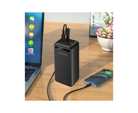 Батарея универсальная ColorWay 40 000 mAh Powerful (USB QC3.0 + USB-C Power Delivery 65W) (CW-PB400LPA4BK-PDD), изображение 10 Батарея универсальная ColorWay 40 000 mAh Powerful (USB QC3.0 + USB-C Power Delivery 65W) (CW-PB400LPA4BK-PDD), изображение 10