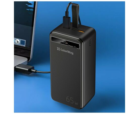 Батарея универсальная ColorWay 40 000 mAh Powerful (USB QC3.0 + USB-C Power Delivery 65W) (CW-PB400LPA4BK-PDD), изображение 11 Батарея универсальная ColorWay 40 000 mAh Powerful (USB QC3.0 + USB-C Power Delivery 65W) (CW-PB400LPA4BK-PDD), изображение 11