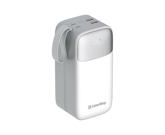 Батарея универсальная ColorWay 50 000 mAh Powerful (USB QC3.0 + USB-C Power Delivery 22.5W) (CW-PB500LPA4WT-PDD), изображение 2 Батарея универсальная ColorWay 50 000 mAh Powerful (USB QC3.0 + USB-C Power Delivery 22.5W) (CW-PB500LPA4WT-PDD), изображение 2
