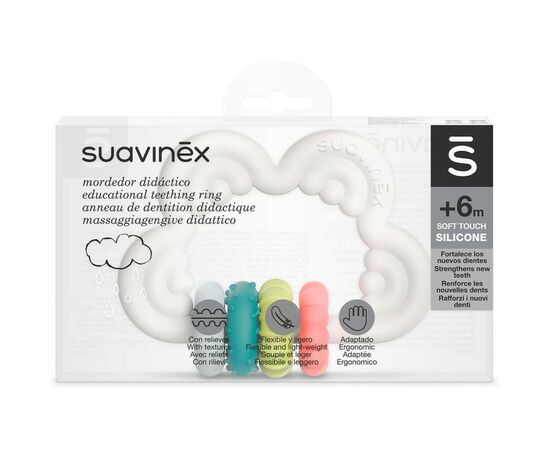 Прорезыватель Suavinex силиконовый с бряскальцем/мультицвет (401439), изображение 2 Прорезыватель Suavinex силиконовый с бряскальцем/мультицвет (401439), изображение 2