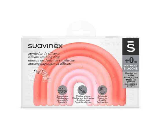 Прорезыватель Suavinex силиконовый с пузырьками/розовый (401434), изображение 2 Прорезыватель Suavinex силиконовый с пузырьками/розовый (401434), изображение 2