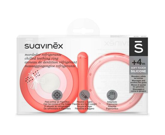 Прорезыватель Suavinex силиконовый с охлаждающим/розовым (401437), изображение 2 Прорезыватель Suavinex силиконовый с охлаждающим/розовым (401437), изображение 2