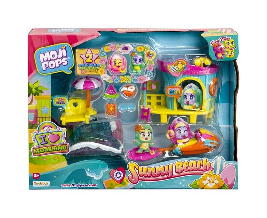 Игровой набор Moji Pops Солнечный пляж 2 фигурки + аксессуары (PMPSB216IN70)