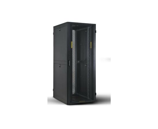 Шкаф напольный Kingda 42U 19" 600x1000, RAL9004, перф. двері, розібрана (KD-002-6042M)
