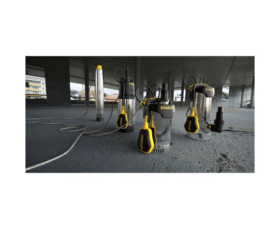 Дренажный насос Stanley 0.75 кВт, для чистой воды, 11000 л/ч, н (SXUP750XCE), изображение 2 Дренажный насос Stanley 0.75 кВт, для чистой воды, 11000 л/ч, н (SXUP750XCE), изображение 2