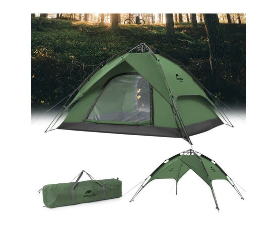 Палатка Naturehike чотиримісний автоматичний NH21ZP008 темно-зелений (6976023920660), изображение 2 Палатка Naturehike чотиримісний автоматичний NH21ZP008 темно-зелений (6976023920660), изображение 2