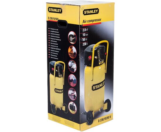 Компрессор Stanley D 230/10/50V, 222 л/мин, 1.5 кВт, 24,9 кг (D230/10/50V), изображение 2 Компрессор Stanley D 230/10/50V, 222 л/мин, 1.5 кВт, 24,9 кг (D230/10/50V), изображение 2