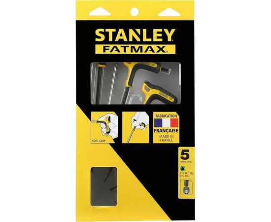Ключ Stanley FATMAX торцевой TORX, с обрезиненной ручкой, 5 шт: (FMHT0-69048), изображение 2 Ключ Stanley FATMAX торцевой TORX, с обрезиненной ручкой, 5 шт: (FMHT0-69048), изображение 2