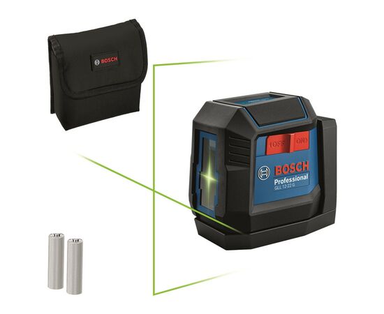 Лазерний нівелір Bosch GLL 12-22 G, до 12м, 0.3мм/м, чохол, 0.35кг (0.601.065.320), зображення 2 Лазерний нівелір Bosch GLL 12-22 G, до 12м, 0.3мм/м, чохол, 0.35кг (0.601.065.320), зображення 2