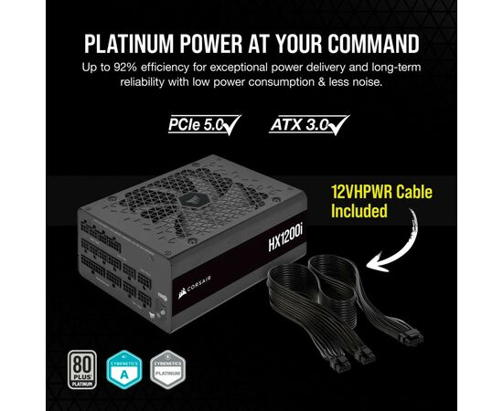 Блок питания Corsair 1200W HX1200i PCIE5 (CP-9020281-EU), изображение 12 Блок питания Corsair 1200W HX1200i PCIE5 (CP-9020281-EU), изображение 12
