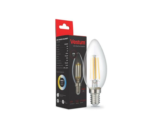 Лампочка Vestum С35 Е14 4Вт 220V 3000К (1-VS-2306)