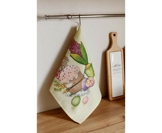 Полотенце Прованс Пасхальное вафельное Со светлым праздником 33х60 см (034607), изображение 2 Полотенце Прованс Пасхальное вафельное Со светлым праздником 33х60 см (034607), изображение 2