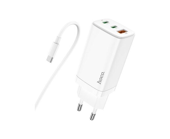 Зарядное устройство HOCO N16 Scenery 65W three-port (2C1A) charger set(C to C) White (6931474747723), изображение 2