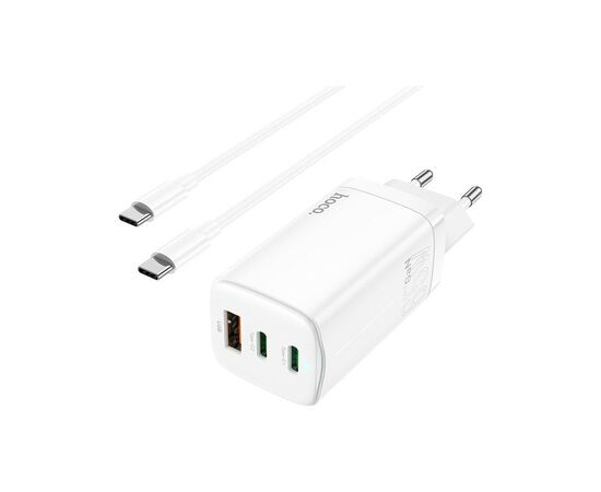 Зарядное устройство HOCO N16 Scenery 65W three-port (2C1A) charger set(C to C) White (6931474747723)