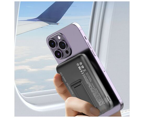Батарея универсальная ColorWay 10 000 mAh 15W MagSafe (USB QC3.0 + USB-C PD 22.5W) (CW-PB100LPA3BK-WPDD), изображение 10 Батарея универсальная ColorWay 10 000 mAh 15W MagSafe (USB QC3.0 + USB-C PD 22.5W) (CW-PB100LPA3BK-WPDD), изображение 10