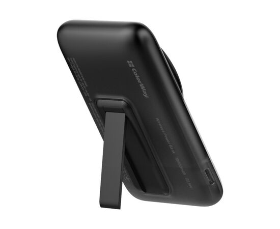 Батарея универсальная ColorWay 10 000 mAh 15W MagSafe (USB QC3.0 + USB-C PD 22.5W) (CW-PB100LPA3BK-WPDD), изображение 4 Батарея универсальная ColorWay 10 000 mAh 15W MagSafe (USB QC3.0 + USB-C PD 22.5W) (CW-PB100LPA3BK-WPDD), изображение 4
