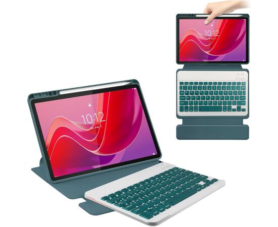 Чехол для планшета BeCover Keyboard 360° Rotatable Lenovo Tab M11 (2024) TB-TB330FU/Xiaoxin Pad 11 (2024) 11" Dark Green (711076), изображение 2 Чехол для планшета BeCover Keyboard 360° Rotatable Lenovo Tab M11 (2024) TB-TB330FU/Xiaoxin Pad 11 (2024) 11" Dark Green (711076), изображение 2