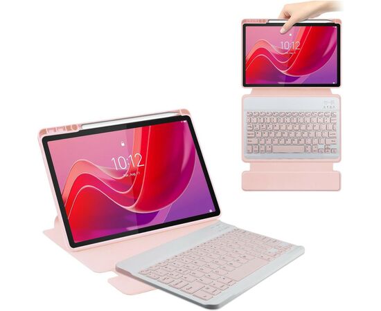 Чехол для планшета BeCover Keyboard 360° Rotatable Lenovo Tab M11 (2024) TB-TB330FU/Xiaoxin Pad 11 (2024) 11" Pink (711077), изображение 2 Чехол для планшета BeCover Keyboard 360° Rotatable Lenovo Tab M11 (2024) TB-TB330FU/Xiaoxin Pad 11 (2024) 11" Pink (711077), изображение 2