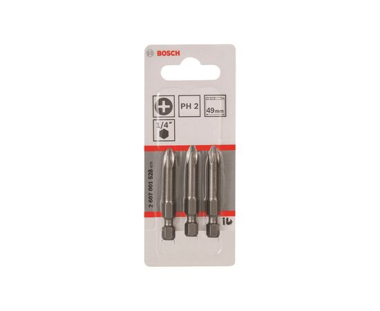 Набор бит Bosch Extra-Hart PH2, 49мм, 3шт (2.607.001.528)