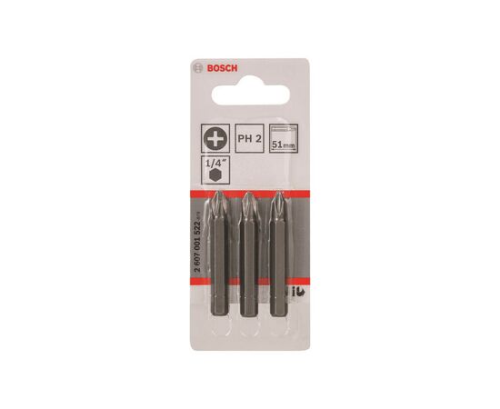 Набор бит Bosch Extra-Hart PH2, 51мм, 3шт (2.607.001.522)