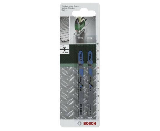 Полотно Bosch по металлу, T 118 AF, 1.1-1.5х91мм, 2шт (2.609.256.733)