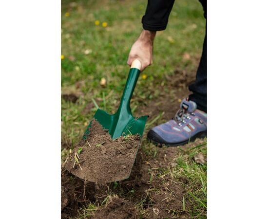 Лопата Verto штыковая прямая, рукоятка деревянная Т-образная, 117см, 1.8кг (15G026), изображение 3