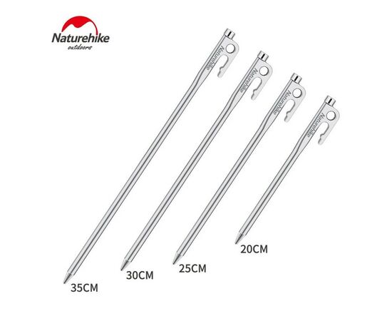 Комплект колышков Naturehike NH19PJ014 35 см сірий (6927595746943), изображение 2 Комплект колышков Naturehike NH19PJ014 35 см сірий (6927595746943), изображение 2