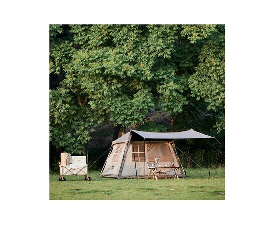 Палатка Naturehike з навісом Village CNK2300ZP022 коричневий великий (6976023920189), изображение 10 Палатка Naturehike з навісом Village CNK2300ZP022 коричневий великий (6976023920189), изображение 10