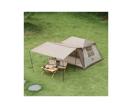 Палатка Naturehike з навісом Village CNK2300ZP022 коричневий великий (6976023920189), изображение 3 Палатка Naturehike з навісом Village CNK2300ZP022 коричневий великий (6976023920189), изображение 3
