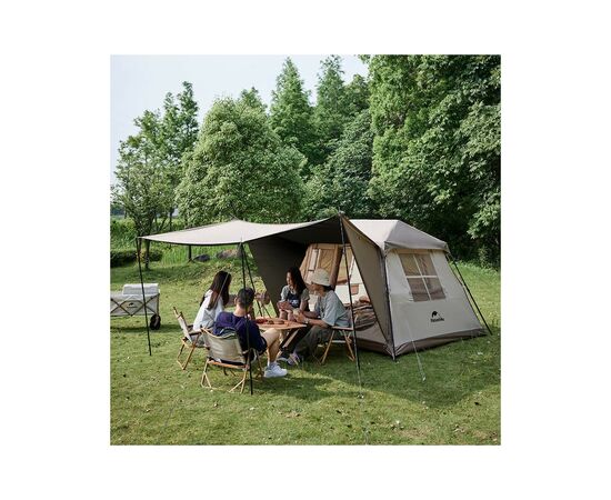 Палатка Naturehike з навісом Village CNK2300ZP022 коричневий малий (6976023920172), изображение 7 Палатка Naturehike з навісом Village CNK2300ZP022 коричневий малий (6976023920172), изображение 7