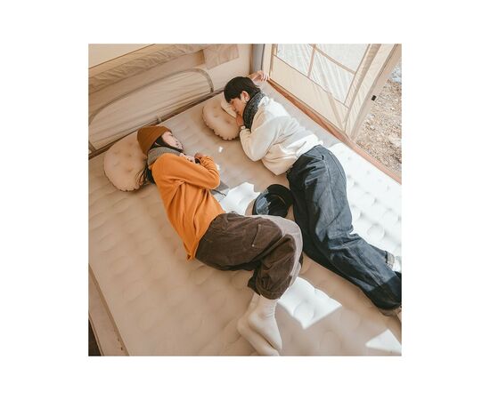 Матрас надувной Naturehike CNH22DZ024 з помпою 206 х 150 см бежевий (6975641886907), изображение 2 Матрас надувной Naturehike CNH22DZ024 з помпою 206 х 150 см бежевий (6975641886907), изображение 2