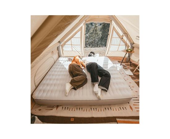 Матрас надувной Naturehike CNH22DZ024 з помпою 206 х 150 см бежевий (6975641886907), изображение 3 Матрас надувной Naturehike CNH22DZ024 з помпою 206 х 150 см бежевий (6975641886907), изображение 3
