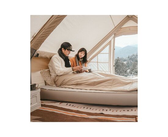 Матрас надувной Naturehike CNH22DZ024 з помпою 206 х 150 см бежевий (6975641886907), изображение 5 Матрас надувной Naturehike CNH22DZ024 з помпою 206 х 150 см бежевий (6975641886907), изображение 5