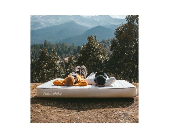 Матрас надувной Naturehike CNH22DZ024 з помпою 206 х 150 см бежевий (6975641886907), изображение 6 Матрас надувной Naturehike CNH22DZ024 з помпою 206 х 150 см бежевий (6975641886907), изображение 6