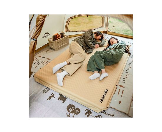 Туристический коврик Naturehike CNK2300DZ014 Самонадувний двомісний з подушкою 60 мм бежевий (6976023926952), изображение 3 Туристический коврик Naturehike CNK2300DZ014 Самонадувний двомісний з подушкою 60 мм бежевий (6976023926952), изображение 3