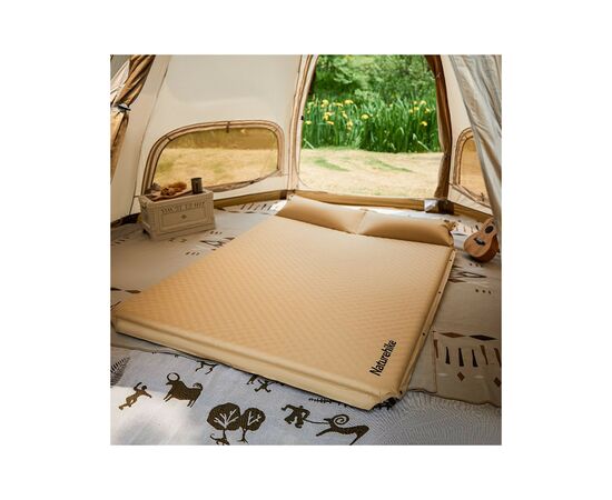 Туристический коврик Naturehike CNK2300DZ014 Самонадувний двомісний з подушкою 60 мм бежевий (6976023926952), изображение 4 Туристический коврик Naturehike CNK2300DZ014 Самонадувний двомісний з подушкою 60 мм бежевий (6976023926952), изображение 4