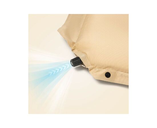 Туристический коврик Naturehike CNK2300DZ014 Самонадувний одномісний з подушкою 30 мм бежевий (6976023927027), изображение 2