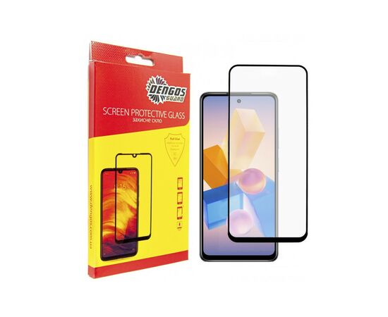 Скло захисне Dengos Full Glue Infinix HOT 40i (black) (TGFG-358)