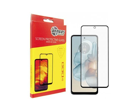 Стекло защитное Dengos Full Glue Motorola Moto G24/G24 Power (black) (TGFG-353)