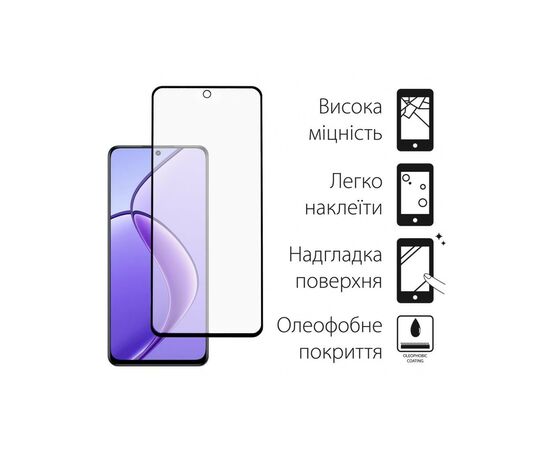 Стекло защитное Dengos Full Glue Realme 12 5G (black) (TGFG-356), изображение 2 Стекло защитное Dengos Full Glue Realme 12 5G (black) (TGFG-356), изображение 2